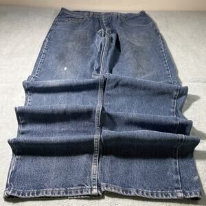 Y2k 2000s Wrangler Loose Baggy Straight Jeans Mens 34x34 Wide Relaxed Hamilton